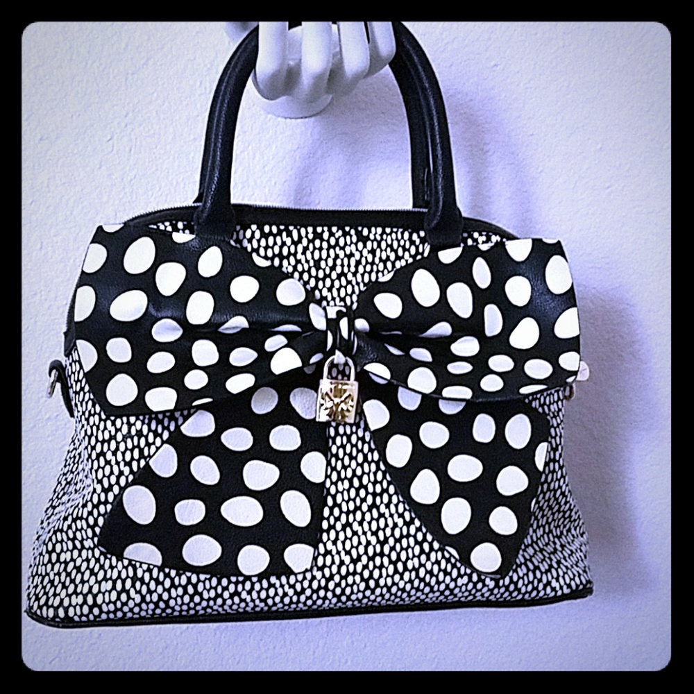 Betsey Johnson Navy & White Handbag
